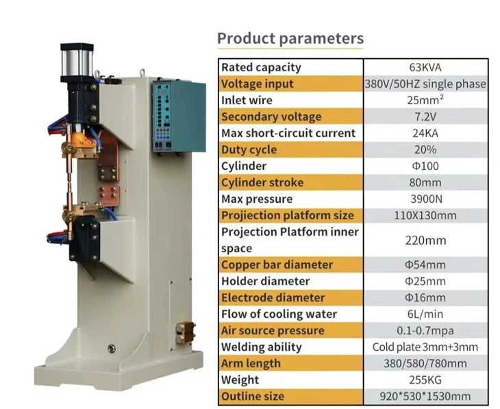 DTN-63KVA Factory Directly Price Portable Spot Welder Machine